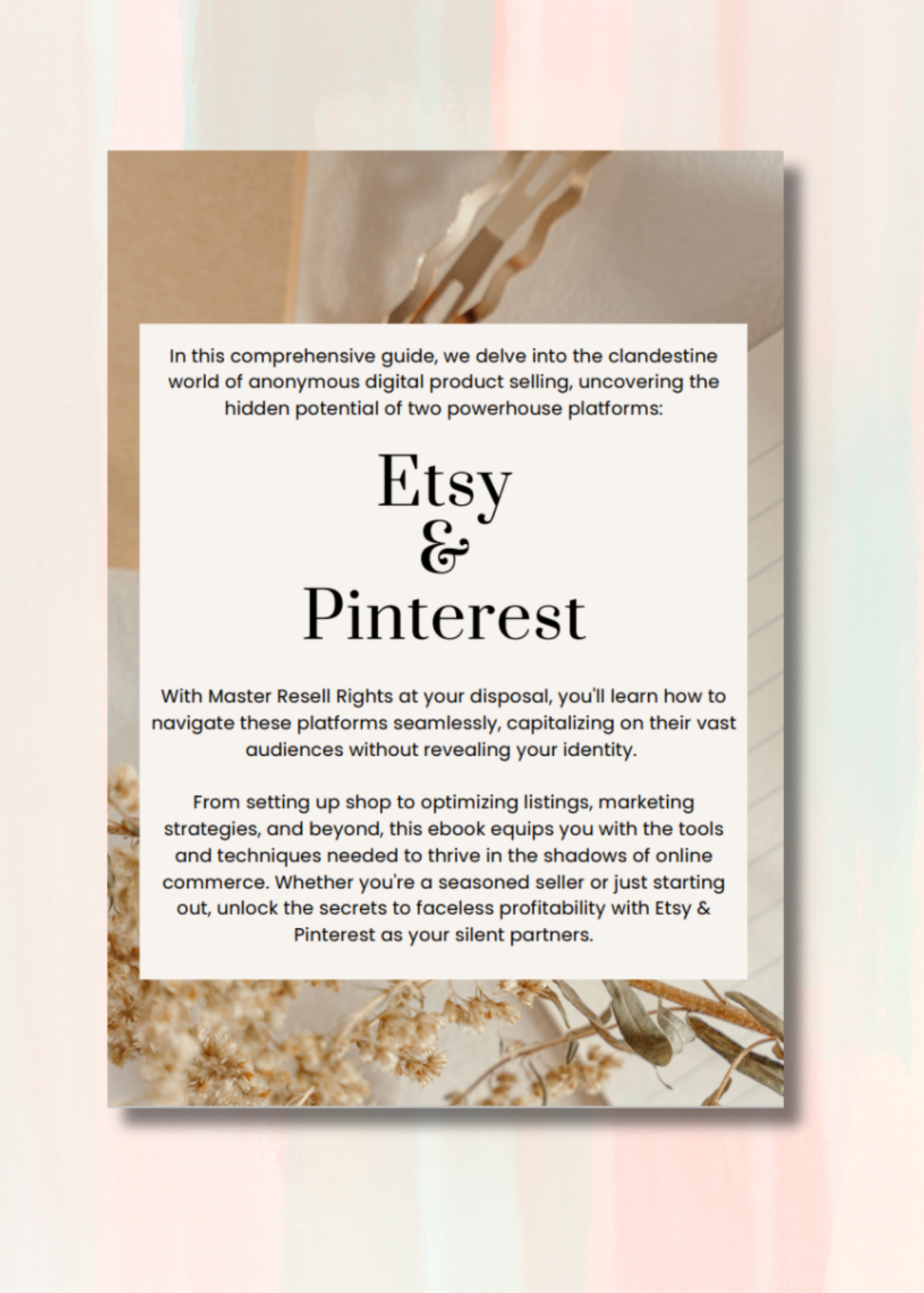 Mastering Etsy & Pinterest MRR E-Book