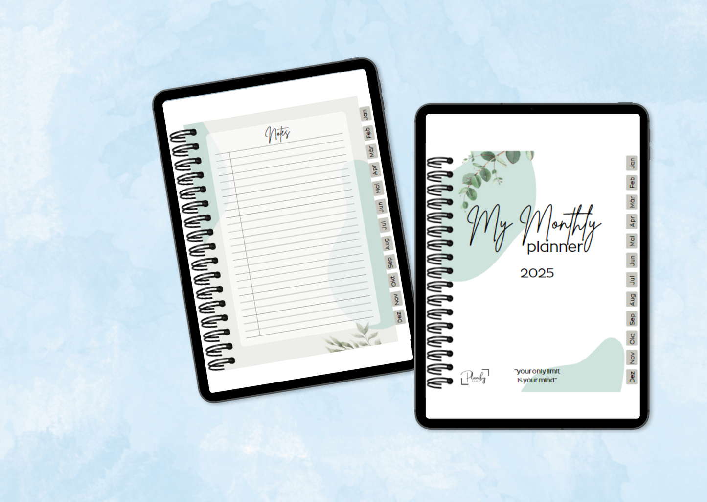 Digitaler Monatsplaner 2025 "My monthly planner"