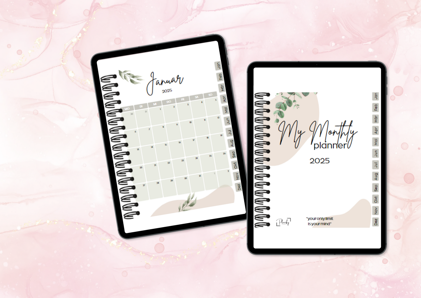 Digitaler Monatsplaner 2025 "My monthly planner"